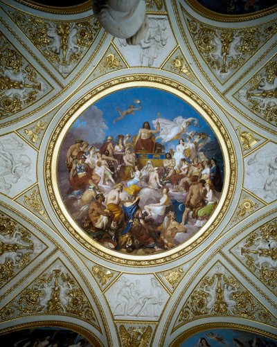 Olympus, Decke des Iliad-Raums, Palatinische Galerie, ca. 1819-20 von Luigi Sabatelli